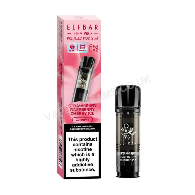 Elf Bar ELFA Pro Strawberry Raspberry Cherry Ice Prefilled Pods