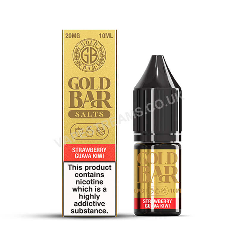 Gold Bar Strawberry Guava Kiwi Nic Salt E-Liquid