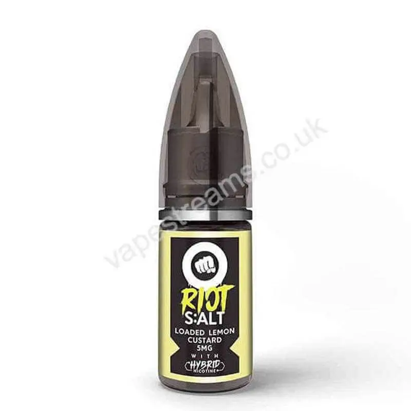 Loaded Lemon Custard Hybrid Nicotine Salt E-Liquid by Riot S:alt